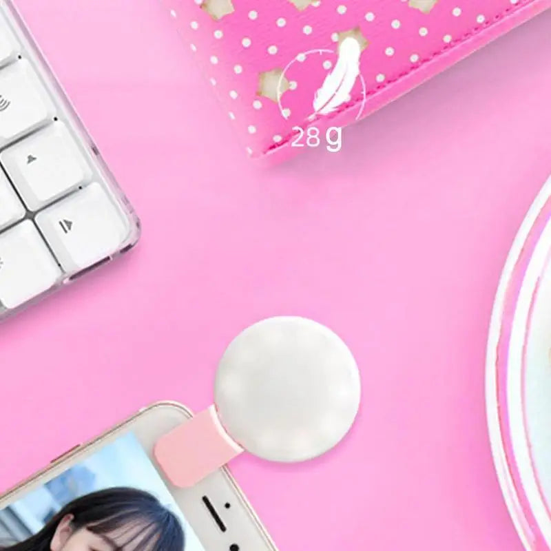 Mobile Phone LED Selfie Ring Light Portable Mini Durable Practical Three Stop Dimming Circle Photography Clip Fill Light Oasis Select
