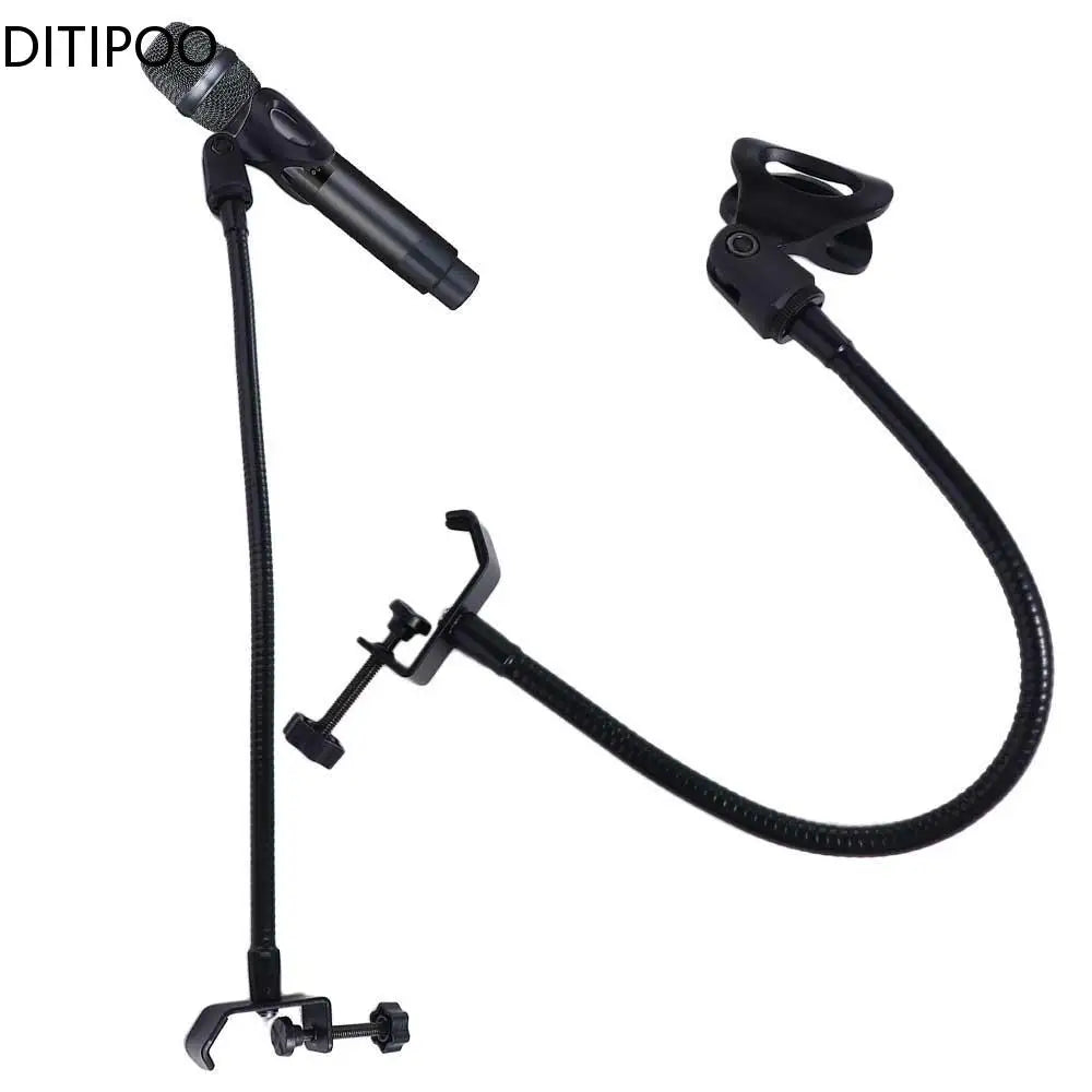 Iron Desk Mic Stand Universal Hose Shelves with Heavy Duty Desk Clamp Microphone Stand Mic Clip Holder Mic Arm Desk Mount Oasis Select