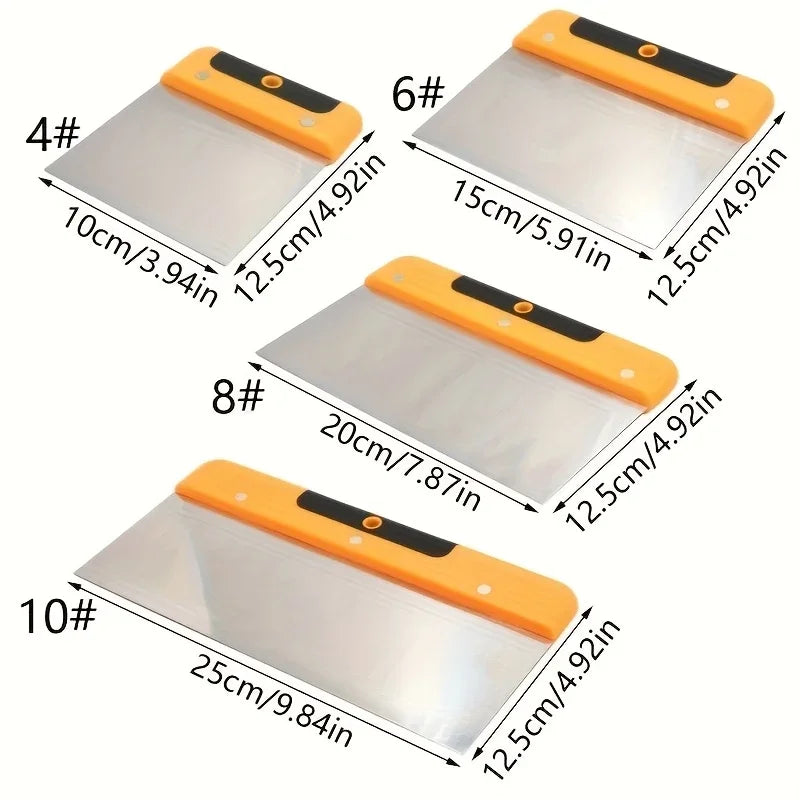 Stainless Steel Spatula Set- Metal Plaster Scraper, Wallpaper Scraper, Plaster Trowel, Repair Filling Trowel Tools Sizes Oasis Select