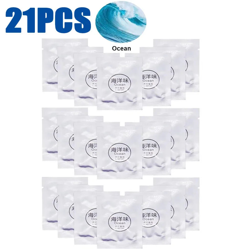 7-21pcs Solid Car Perfume Supplement Tablet Flavor Car Air Conditioner Vent Good Smell Scent Pads Car Refill For Auto Air Outlet Oasis Select 21pcs Ocean