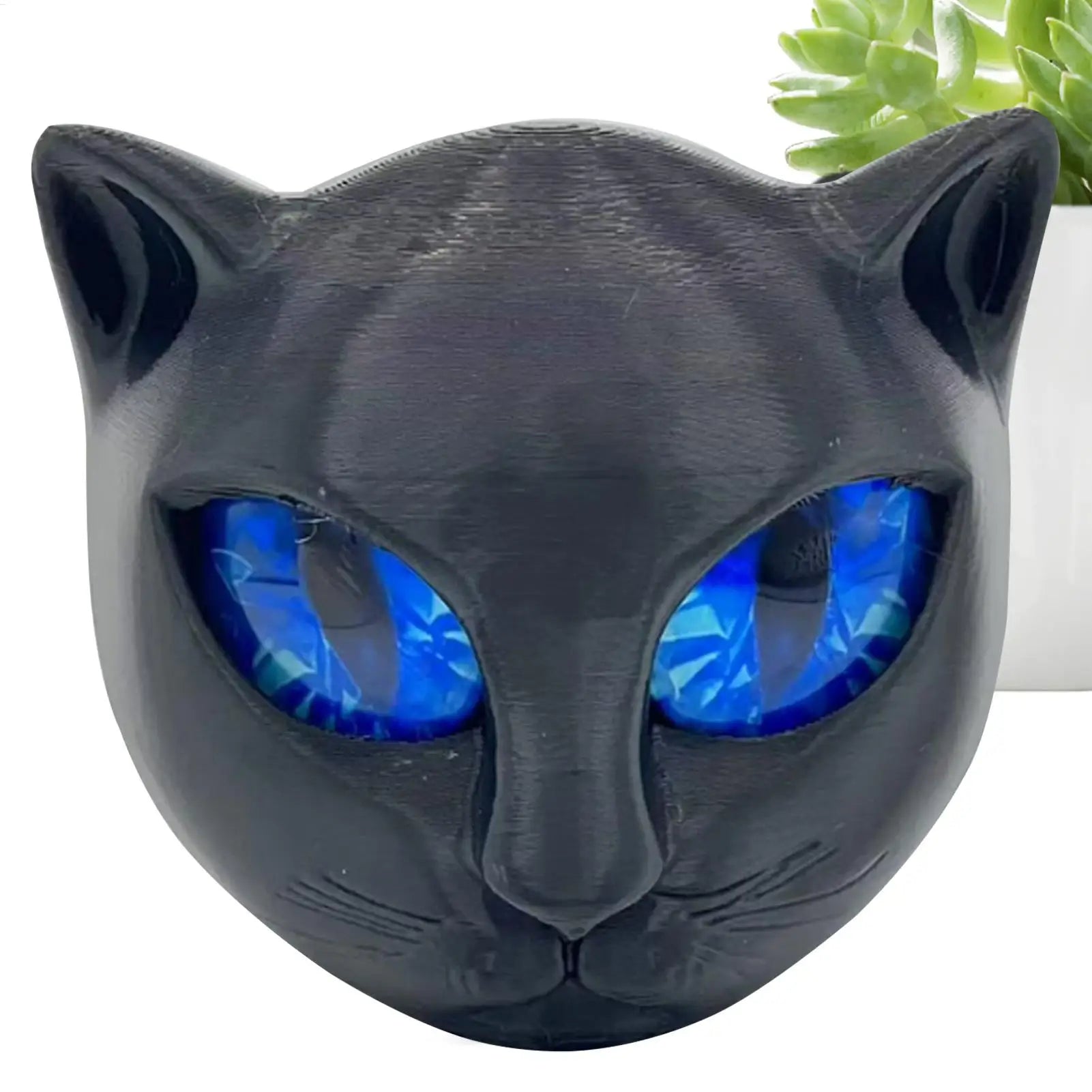 Cat Statues Home Decor Small Cat Figurines Cute Kitten Animal Ornament Souvenir for Bookshelf Bedside Table Halloween Friend Oasis Select