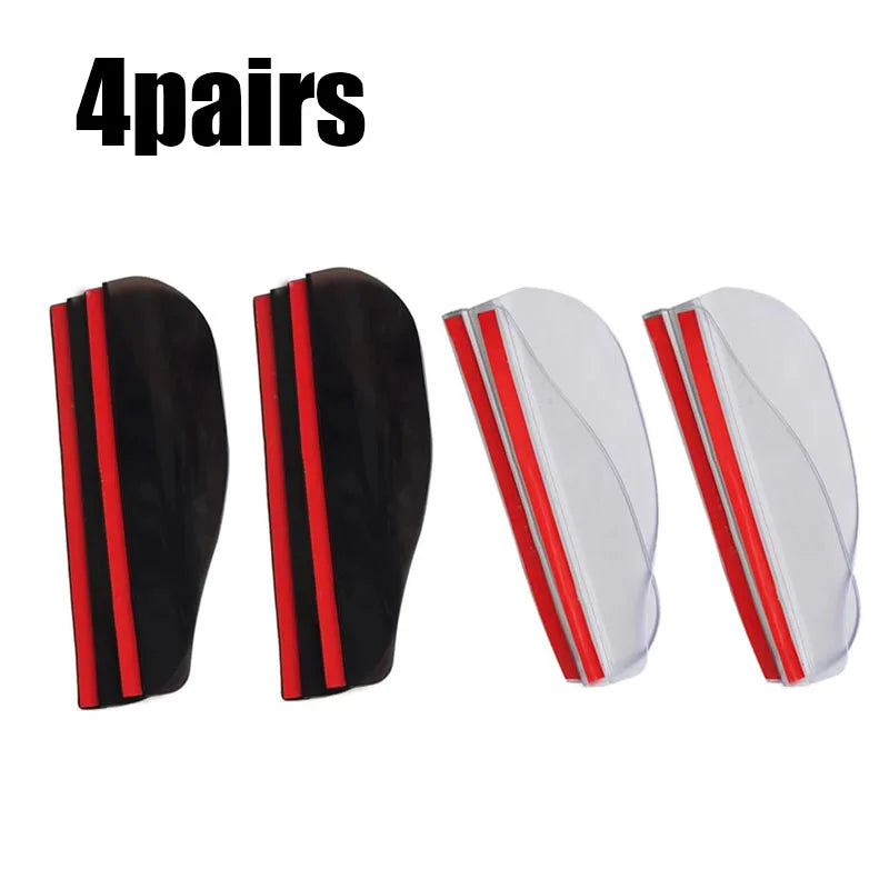 1/2/3/4pairs Car Rearview Mirror Rain Eyebrow Carbon Fiber Universal Car Rain Shield Reversing Mirror Rain Cover Car Accessorie Oasis Select 4pairs mixed 1