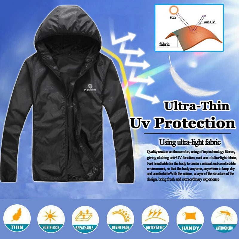 X-TIGER Windproof Reflective Cycling Jersey MTB Bike Bicycle Windcoat Super Light Sunscreen Hiking Jacket Cycling Sports Clothes Oasis Select