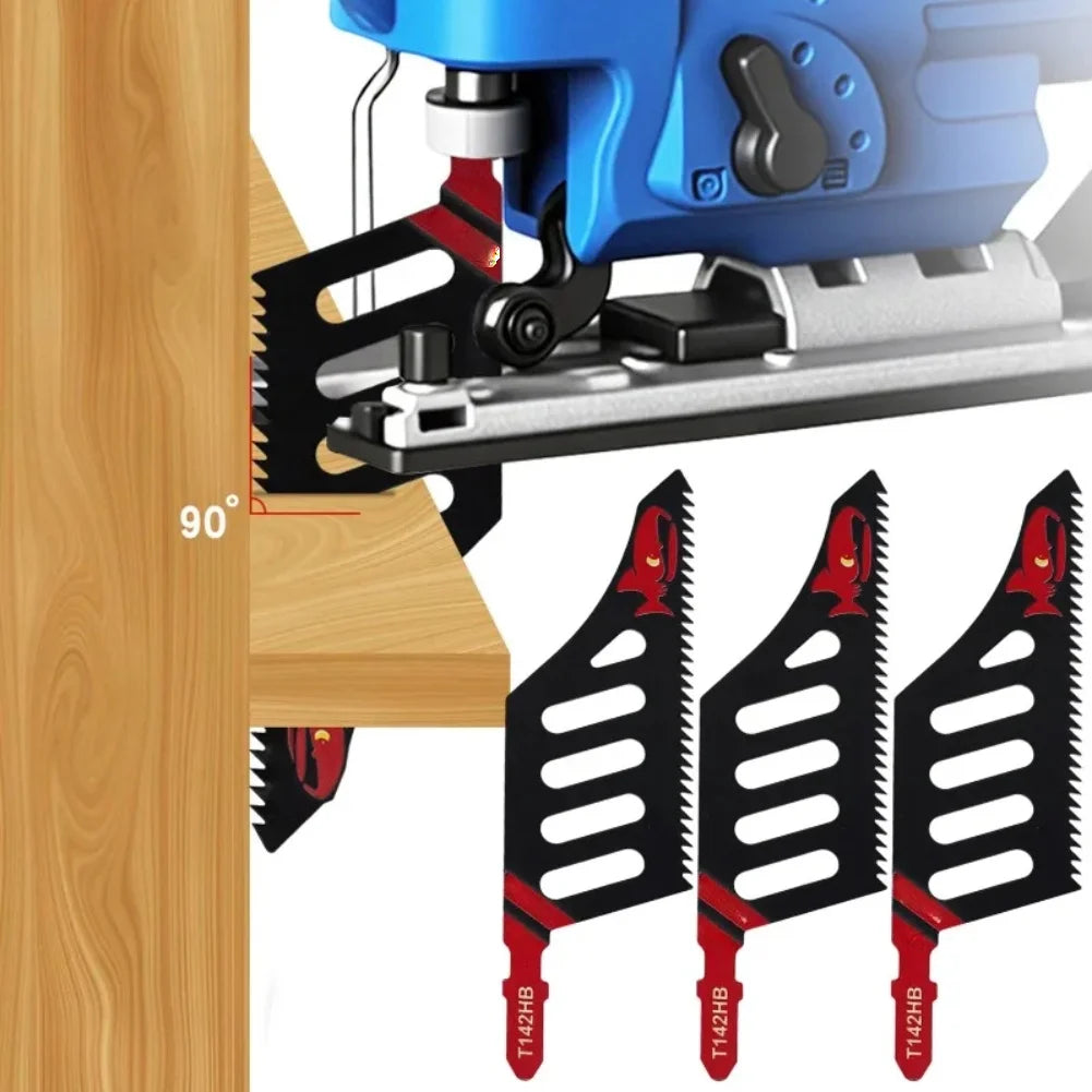 1/3/5pcs T142HB Jigsaw T-shank Flush Cutting Saw Superior Flush Cutting For Wood Aluminum Cutting Tool Accessories Oasis Select