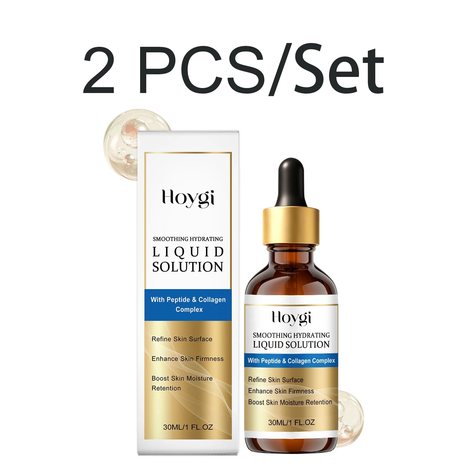 30ml Peptide Collagen Serum Face Lifting Firming Reduce Fine Lines Deep Moisturizing Smoothing Hydrating Essence Skin Care Oasis Select 2 PCS