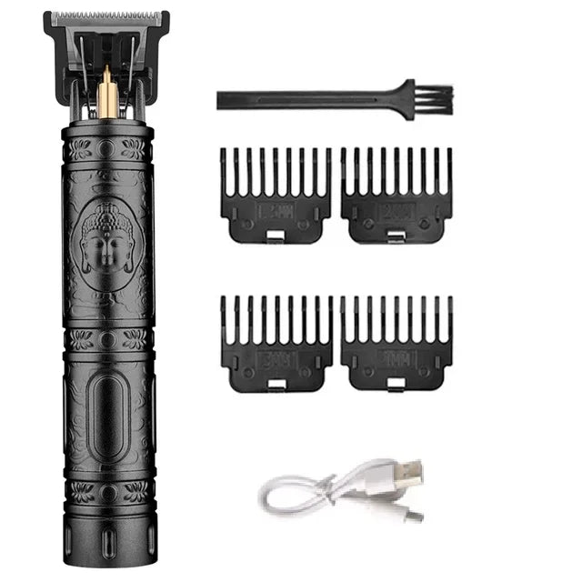 Vintage Cordless Hair Clippers For Men Electric Beard Trimmer Shaver Zero Gapped Hair Clippers Cutting Grooming Kit/Accessories Oasis Select 060-BlackBuddha