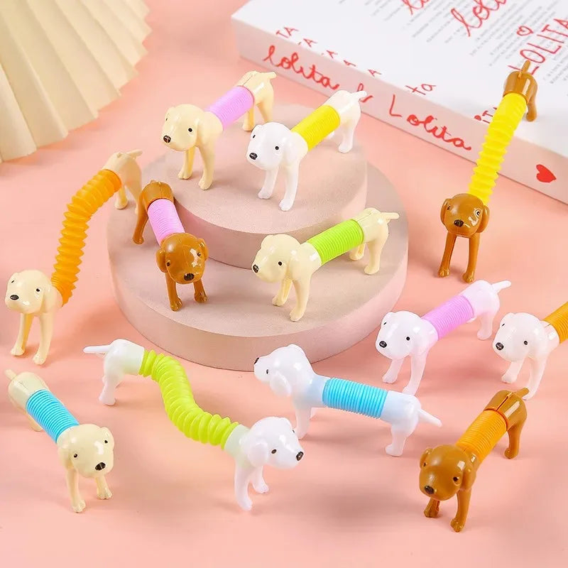 10pcs Fun and Creative Decompression Stretchable Dog Versatile Design Puppy Sausage Dog Stress Relief Toy Stretchable Oasis Select