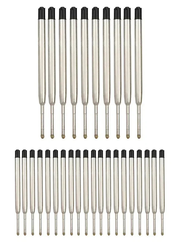 10/20/30/40pcs L:3.9 In Ballpoint Pen Refills for Parker Pens Medium Point blue Black Ink Rods for Writing Office Stationery Oasis Select 30pcs Black