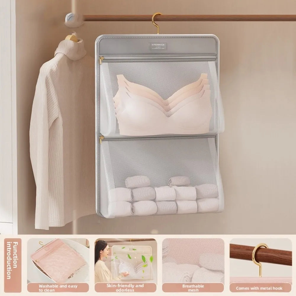 Foldable Hanging Underwear & Socks Storage Bag – Large Capacity