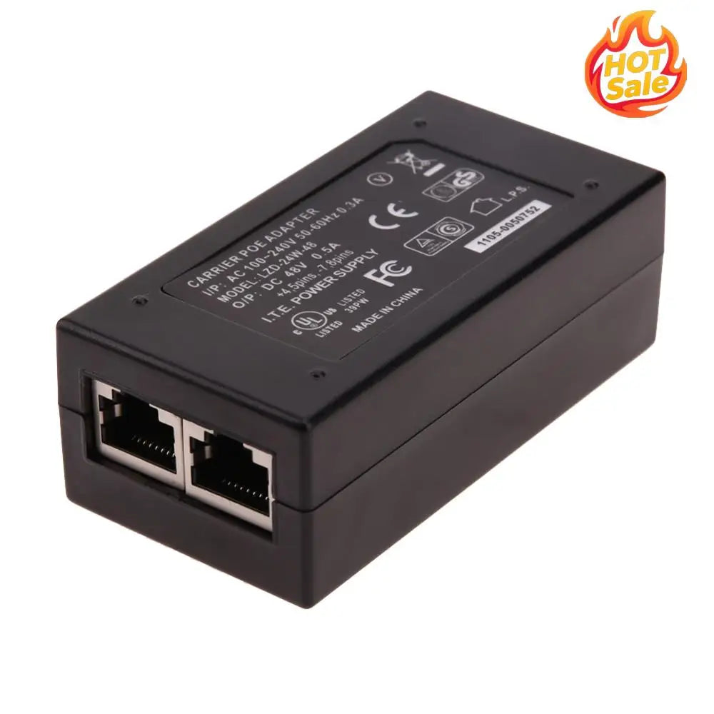 48V 0.5A 24W Desktop POE Power Injector Ethernet Adapter Surveillance CCTV Oasis Select