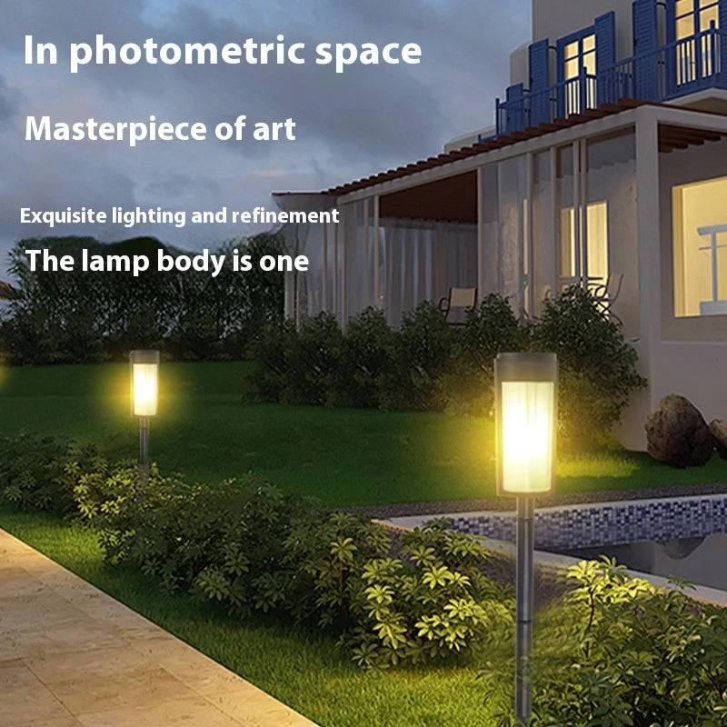 LED Solar Lawn Light Rainproof Tungsten Landscape Lamps Garden Ambience Decoration Outdoor Lighting Path Yard Patio Floor Lamp Oasis Select