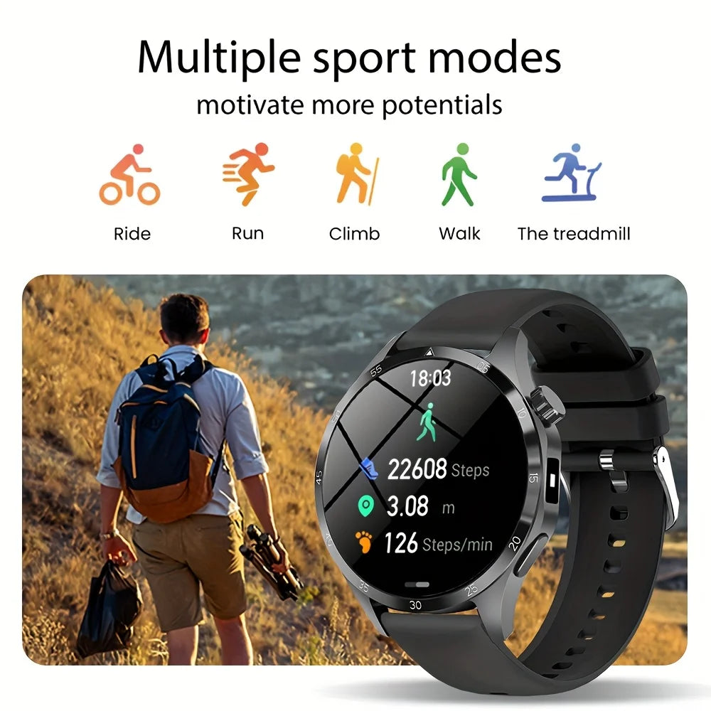 Smartwatch 1.5" Touchscreen, Fitness Tracker & Earphones