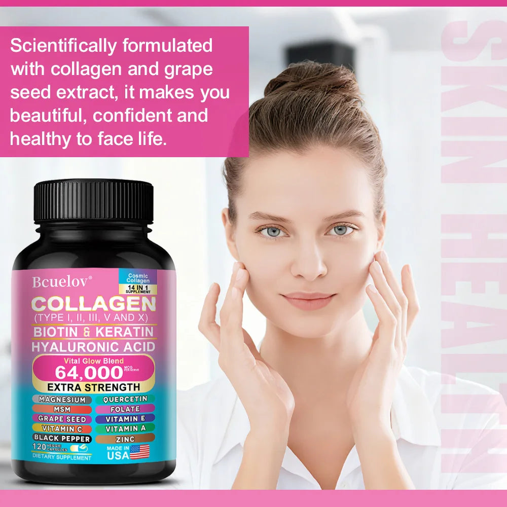 Collagen Peptide Supplement, Anti-Aging, Youthful Glow, Skin Elasticity, Strong Joints, Healthy Hair Growth, Healthy Nails Oasis Select