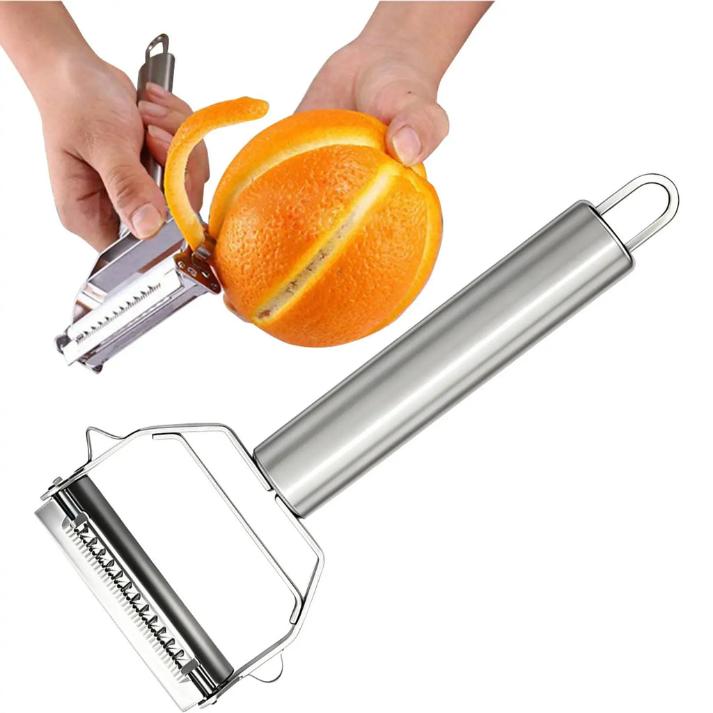 Stainless Steel Vegetable Peeler Cucumber Carrot Fruit Cutter Vegetable Peeler Potato Carrot Grater Multi-function Kitchen Tool Oasis Select