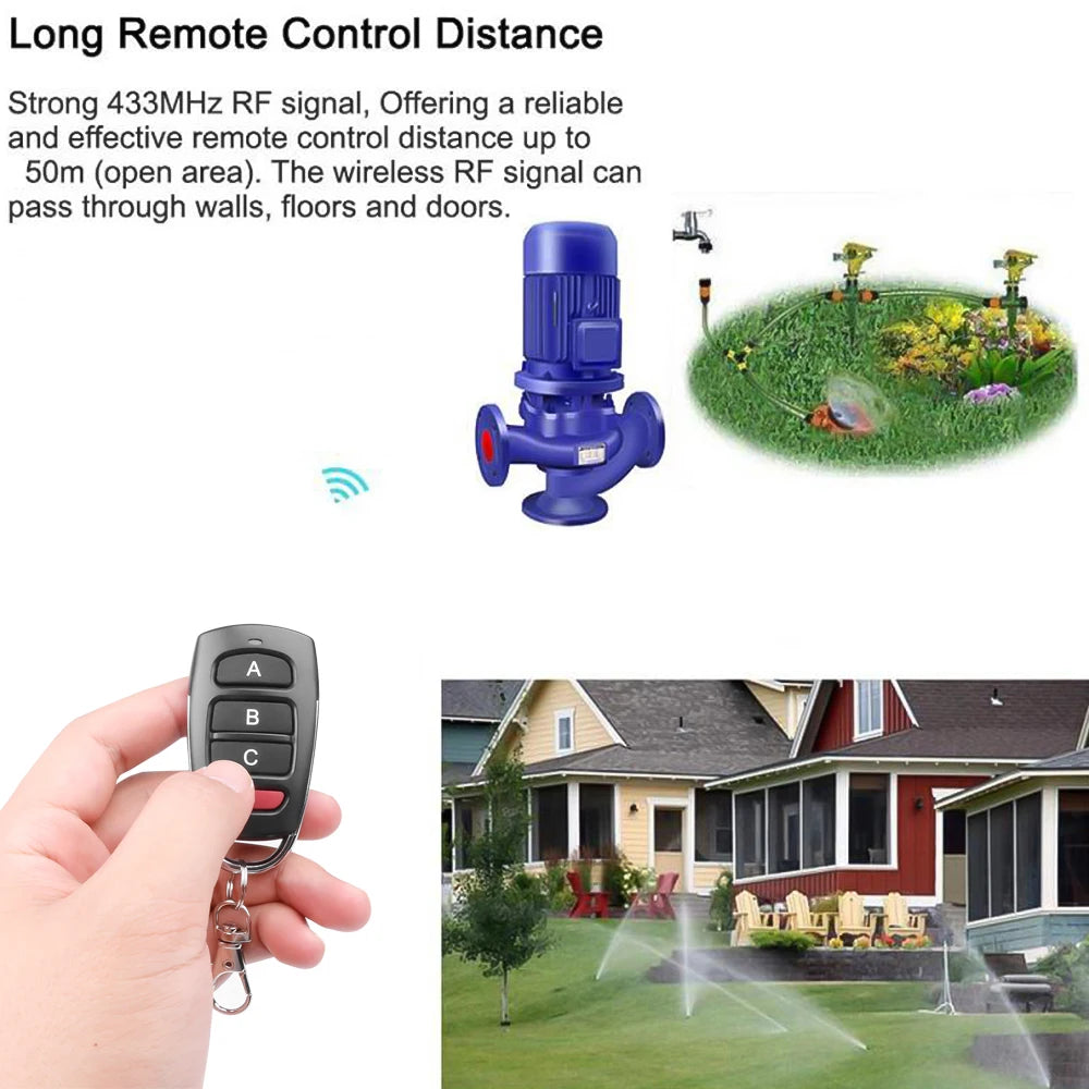 Wireless RF 433mhz Remote Control Copy Code Garage Door Gate Duplicator 433 Mhz Key Remote Opener Oasis Select