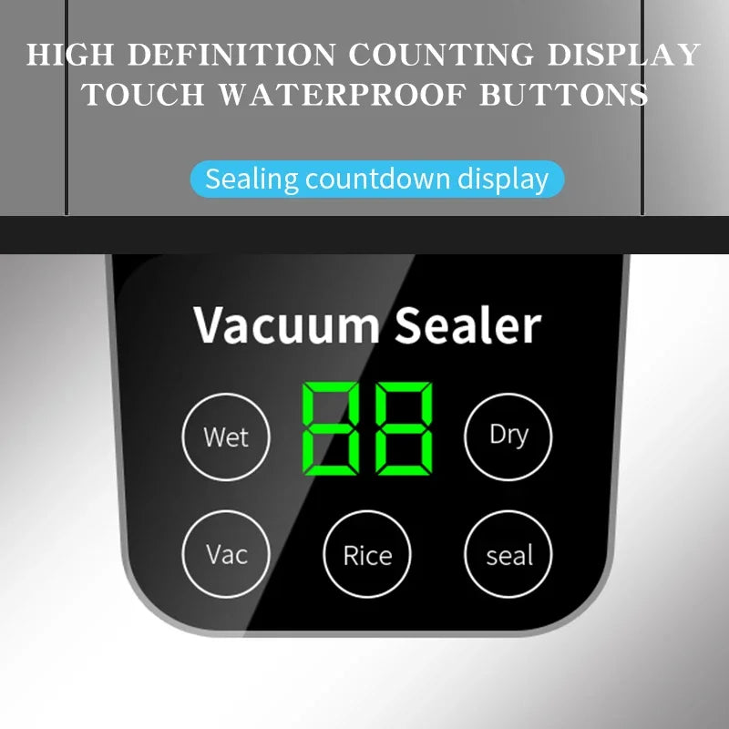 GUOHE 220V Vacuum Sealer Machine – Dry/Wet Food Digital Display