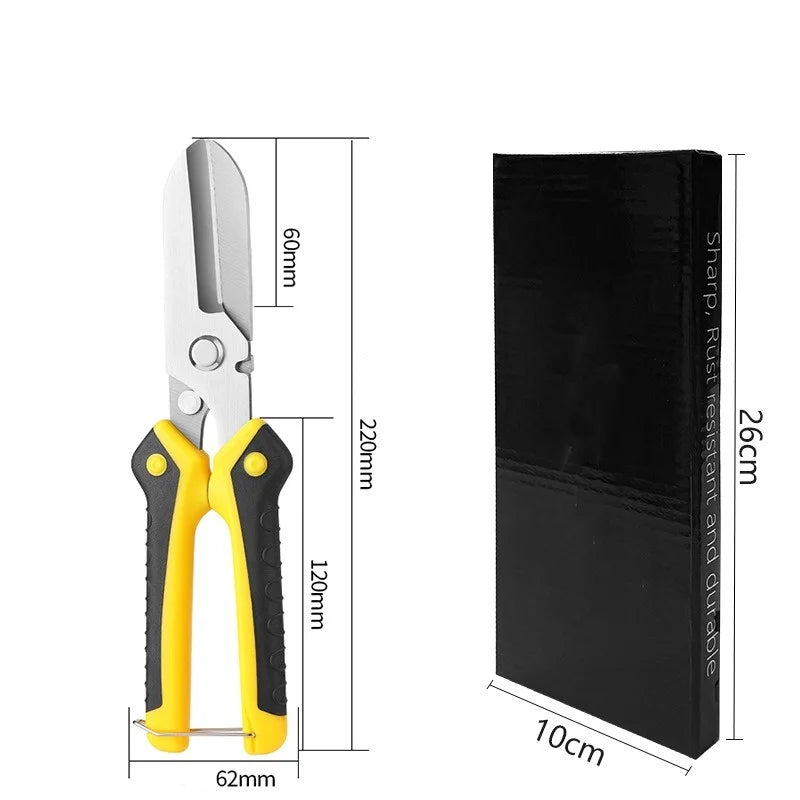 Stainless Steel Industrial Scissors Iron Sheets Iron Wire Scissors Multifunctional Hand Scissors Wire Cutters Electrician Tools Oasis Select Yellow