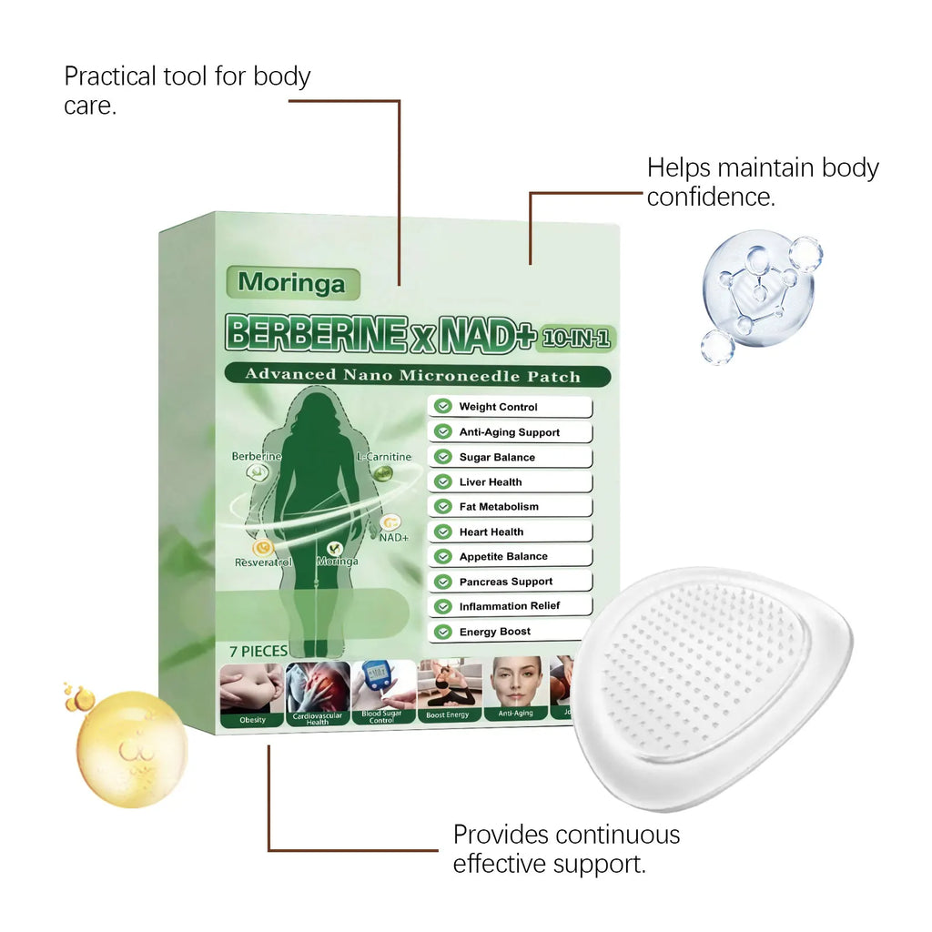 1 Overnight Microneedle Patch Natural Moringa Berberine NAD Firming Oasis Select