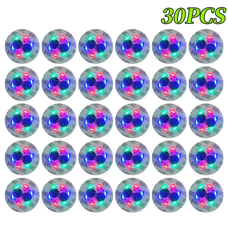 5/10/30PCS LED Coaster Lights Bar KTV Wedding Party Cocktail Drink Cup Vase Lighting Luminous Bottle Stickers Decoration Oasis Select Multicolor 30PCS