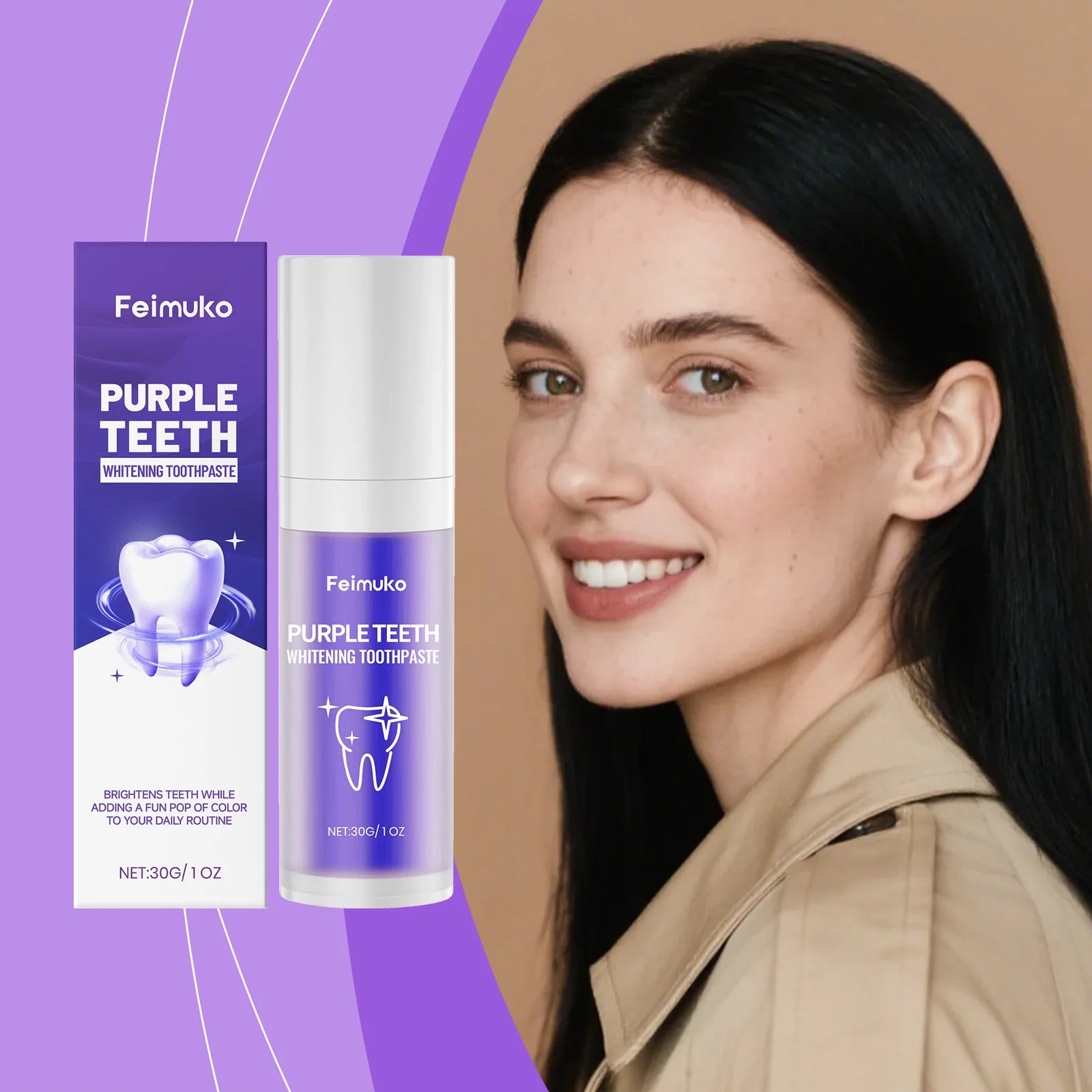 Premium Purple Toothpaste, Long-Lasting Fresh Breath, Gentle Gum & Enamel Care, Daily Deep Oral Cleansing & Mild Maintenance Oasis Select