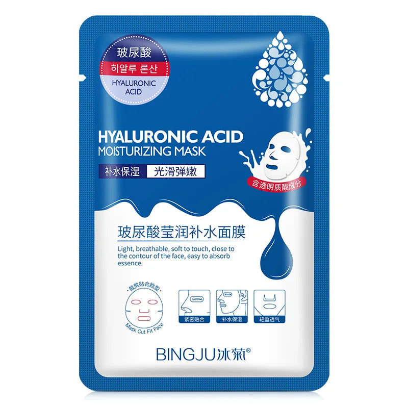 BIOAOUA Hyaluronic Acid Sheet Masks 10-Pack – Hydrate & Pores Hydrating Sheet Mask Oasis Select