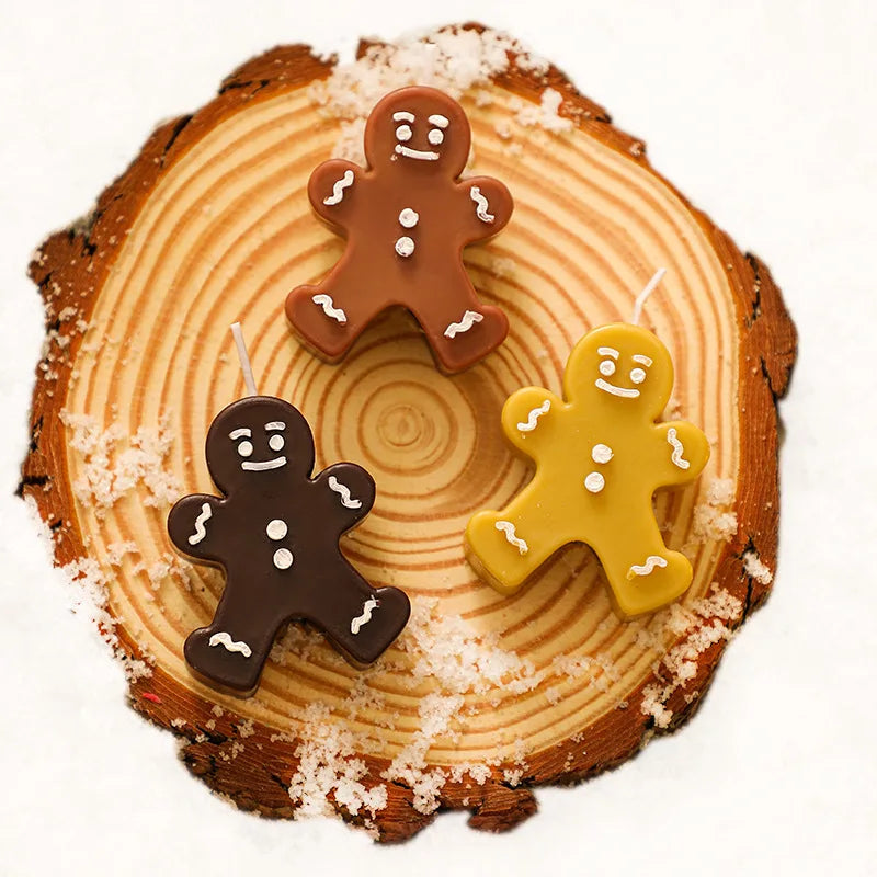 Christmas Gingerbread Man Decorative Scented Candle Creative Shape Souvenir Small Gift Item Scented Candle Oasis Select