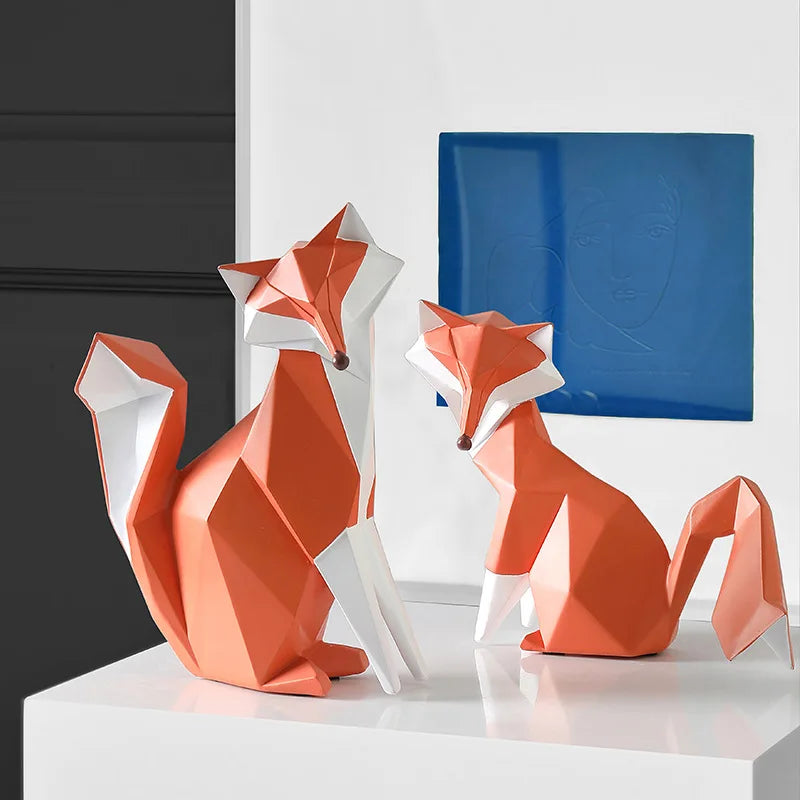 Simple Fox Light Luxury Baubles Modern Simple Home Decoration Resin Crafts Room Animal Table Decoration Oasis Select
