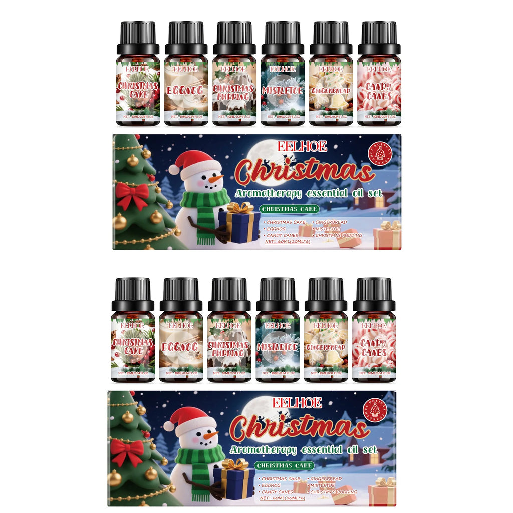 Christmas Essential Oil Set – 6 Festive Holiday Scents 6x10ml Aromatherapy Essential Oil Set Oasis Select 2 Sets 6x10ml