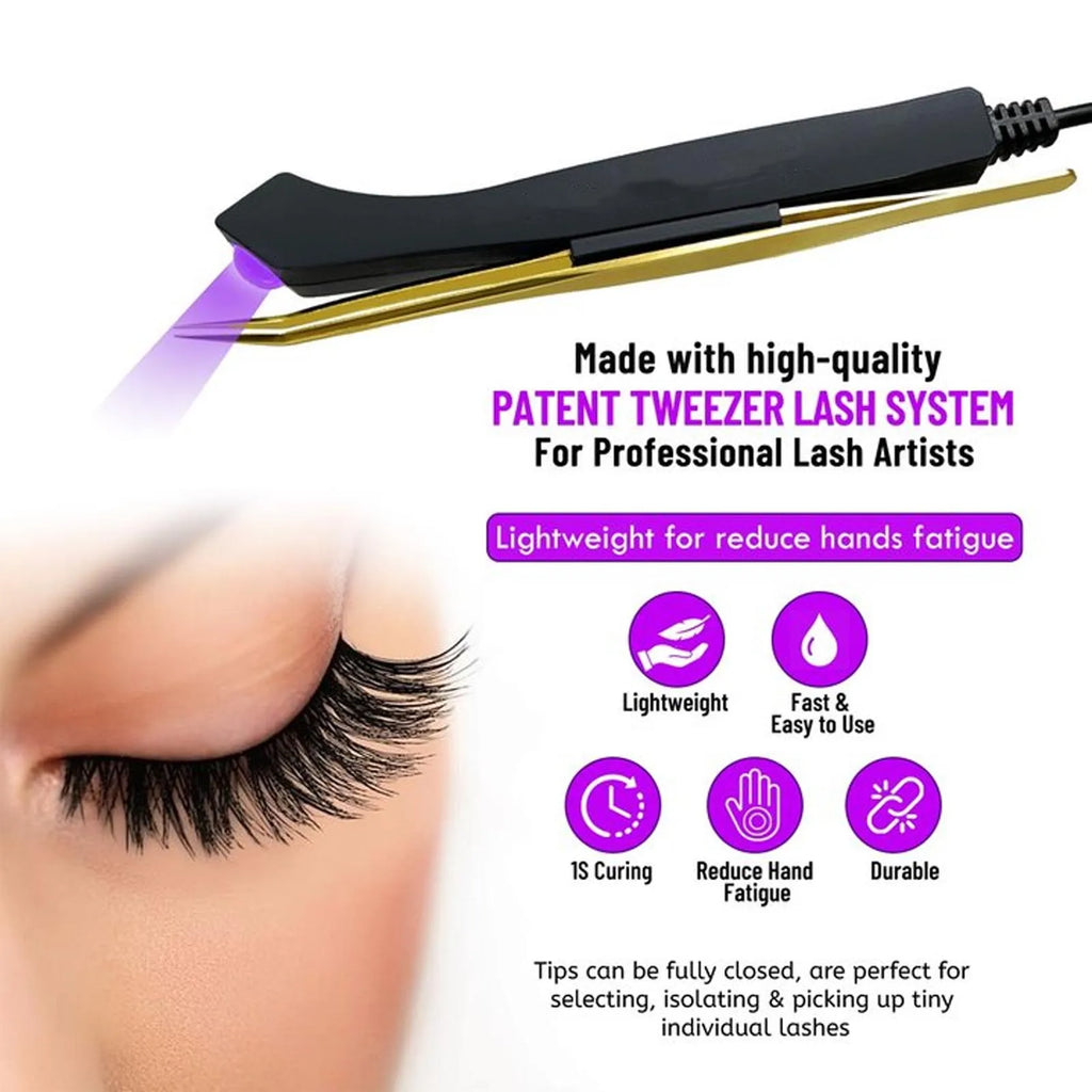 Eyelash Extension Lamp Lash Light with Foot Pedal 5W Fast Curing 395 to 400nm Safe Aluminum Alloy for Eyelash Extension Nail Art Oasis Select