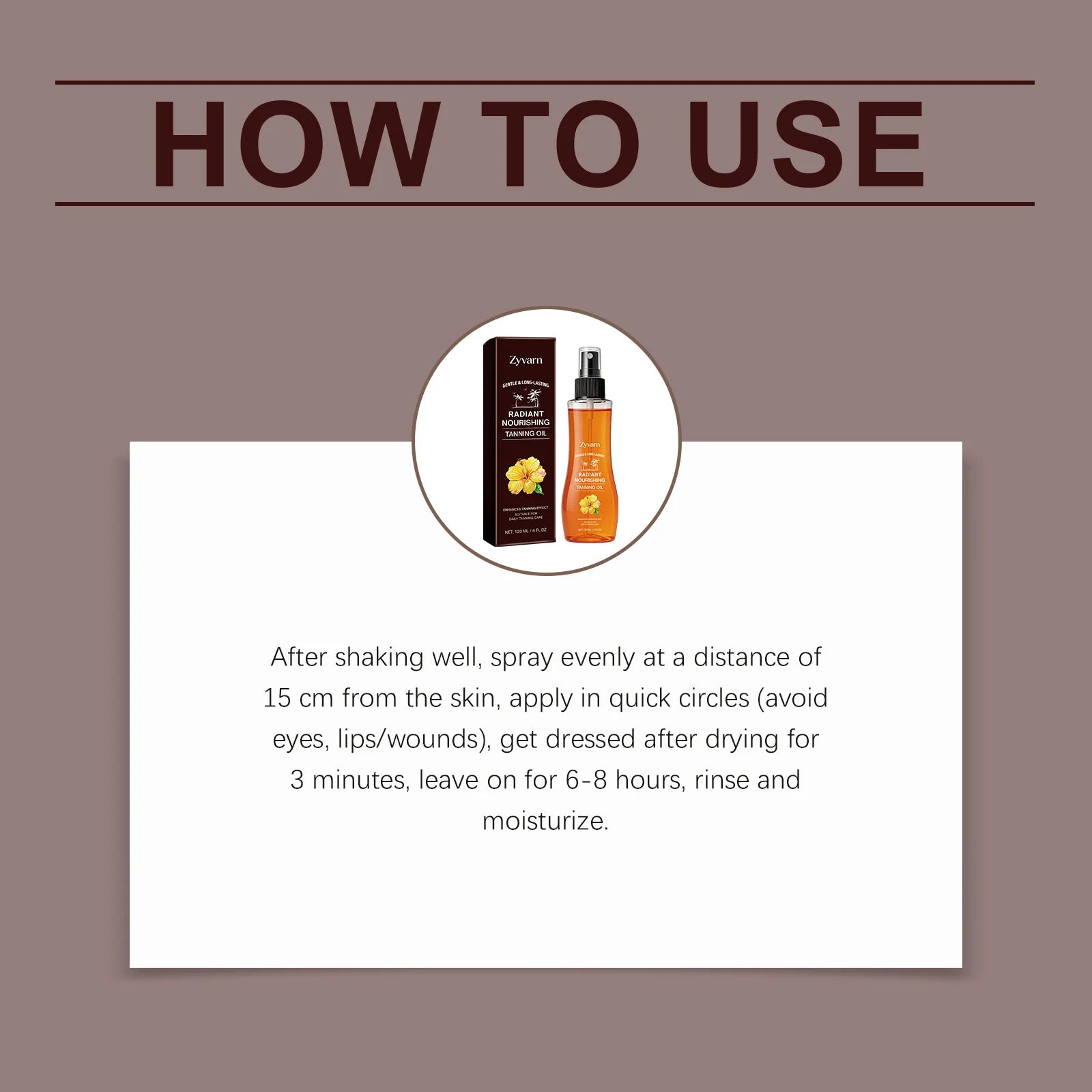 Sun Tanning Oil Bronzing Oil Nourishing Formula Hydrating Skin Care For Outdoor Beach Tan Summer Essential Natural Look 120ml Oasis Select