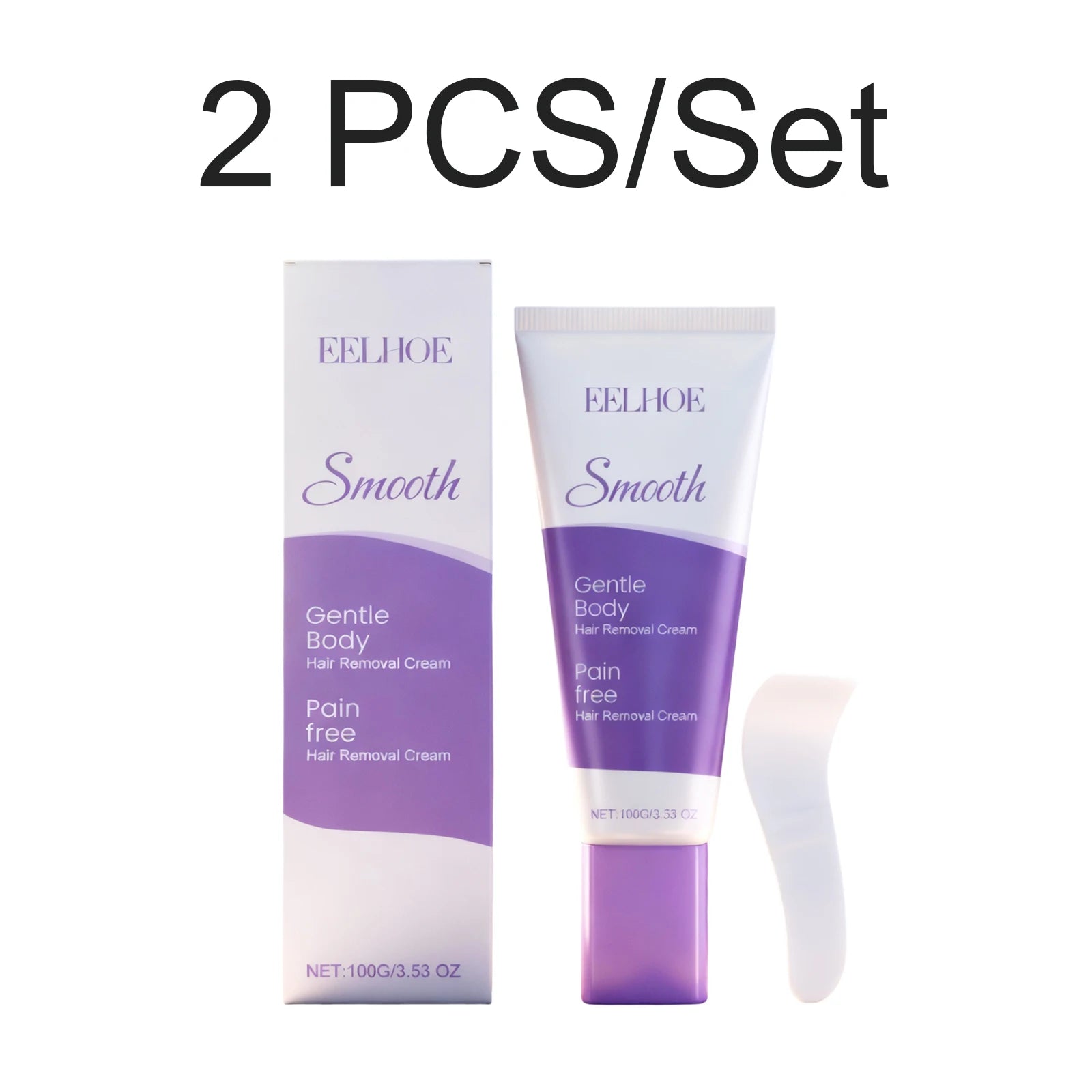 100g Gentle Hair Removal Cream Moisturizing Depilatory Body Care Smooth Firming Skin Relieve Discomfort Daily Use For Women Men Oasis Select 2 PCS