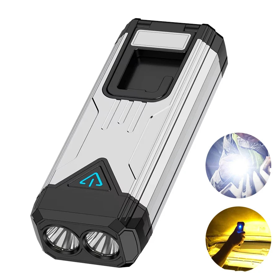 KDULIT Waterproof with Magnet Flashlight Portable COB Work Light LED 4000mAh Flashlights Multimode 18650 Camping Torch Light Oasis Select KXK-886