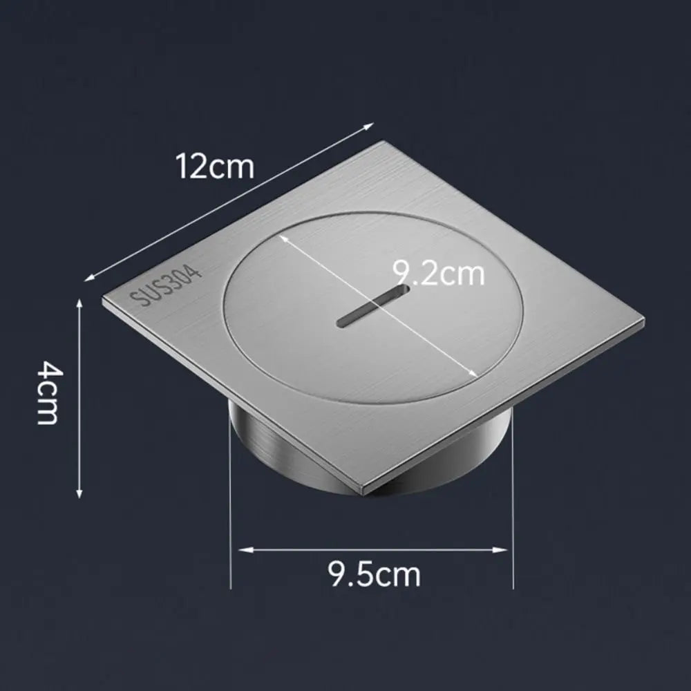 Heavy Duty Square Floor Clean Out 304 Stainless Steel 75/110 Plug Drainage Port with Cleaning Port Shower Floor Drain Bathroom Oasis Select