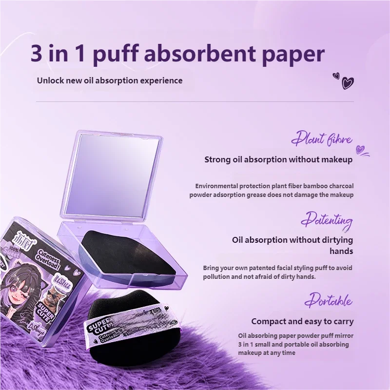100-Count Oil Absorbing Sheets Compact with Mirror | Men & Women