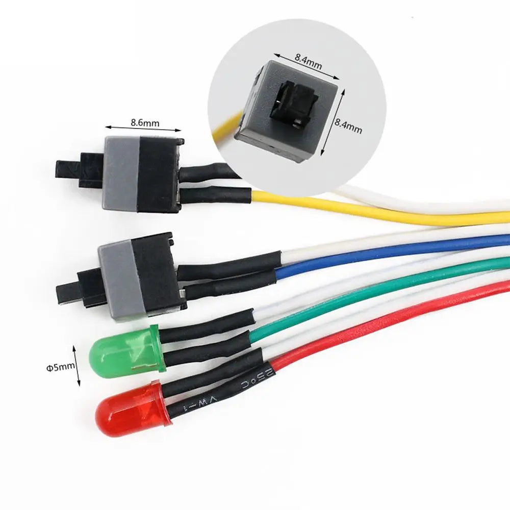 68CM Slim ATX PC Computer Motherboard Power Cable Original On/Off/Reset with LED Light PC Power Reset Switch Push Button Switch Oasis Select
