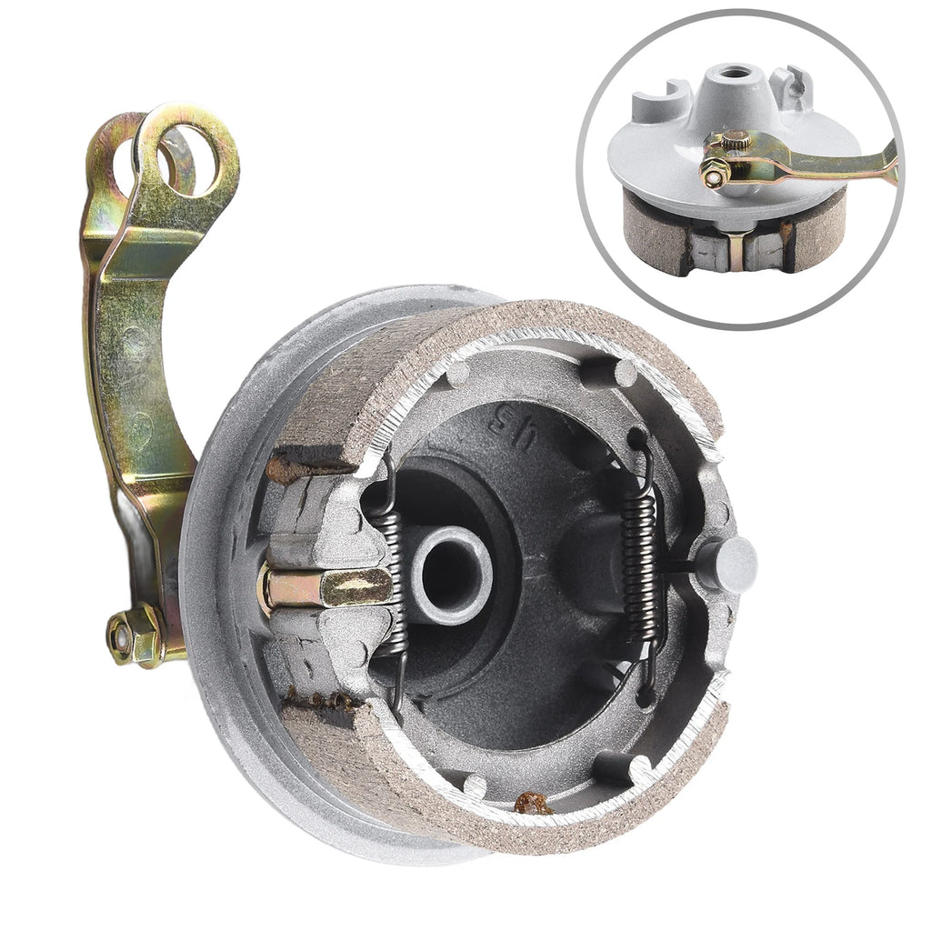 1 Set Electric Bike Front Drum Brake Assembly Aluminum Alloy Cycling Accessories Non-Slip Mute Front Drum Brake Assembly Oasis Select