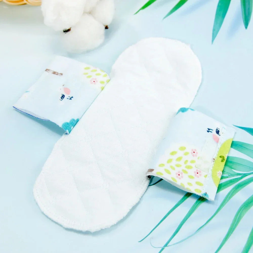 2PCS 19CM Reusable Daily Pads Menstrual Sanitary Pads Waterproof Panty Liner Super Thin 100% Cotton Feminine Hygiene Pads Oasis Select