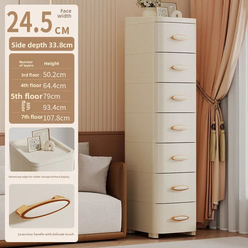 Thickened storage cabinet, drawer type household storage, plastic children's locker, wardrobe finishing box, chest of drawers Oasis Select