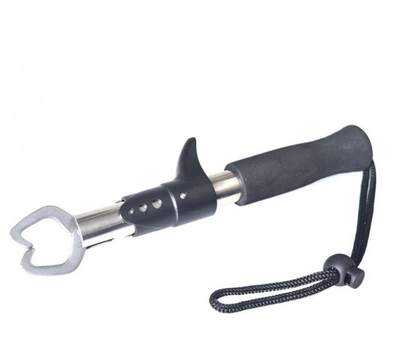 Fish Control Device Stainless Steel Belt Weighing with Ruler Fish Lock Fish Clamp Fish Catch Device Fish Clamp Fishing Gear Oasis Select Handle