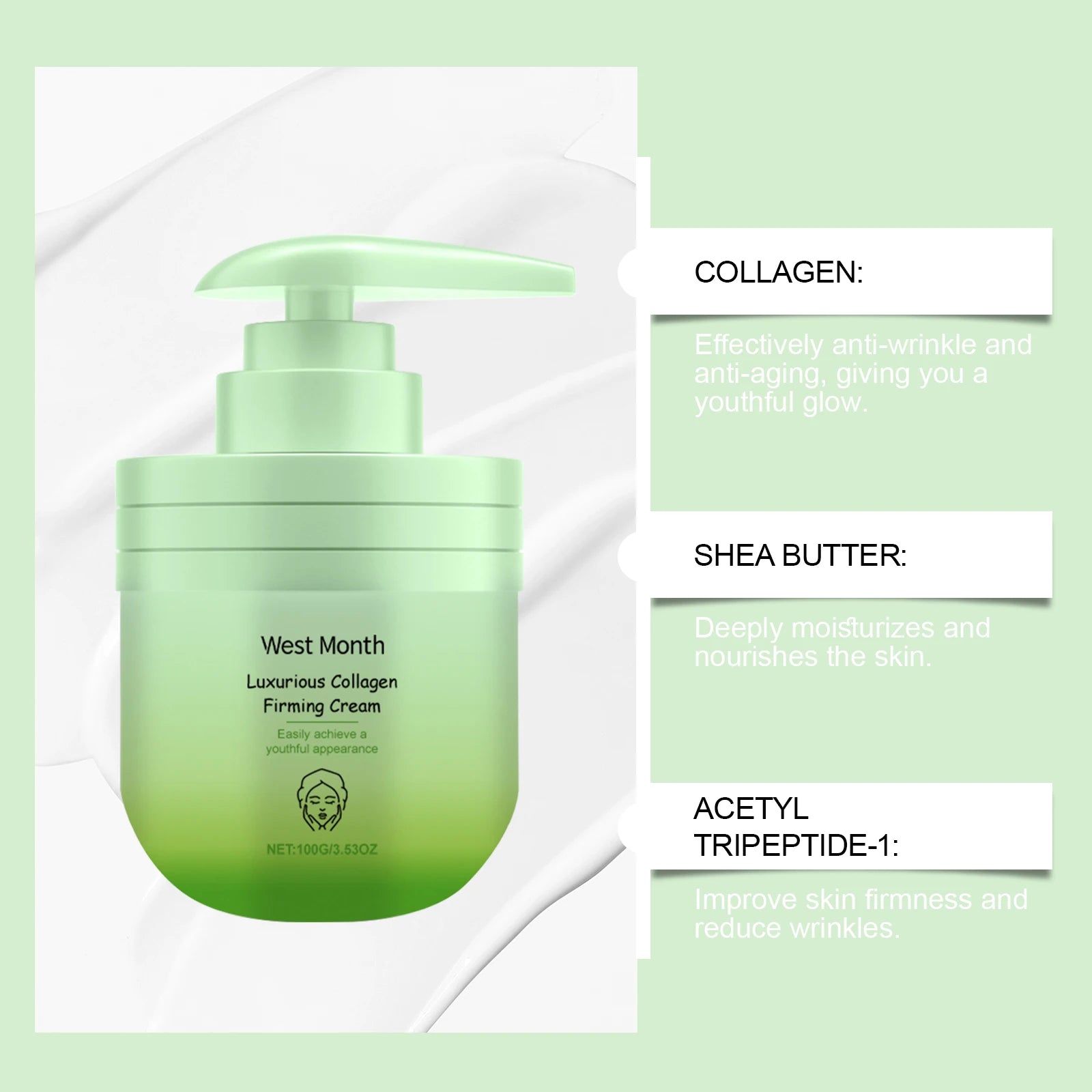 Collagen Body Cream Reduce Fine Lines Improve Sagging Skin Increase Skin Elasticty Body Lotion Moisturizing Nourishing Skin Care Oasis Select