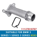 For BMW Engine Block Water Pipe Adapter 11127810707 Precision Aluminum Cooling System Pipe Joint for BMW1 3 5 Series X1 X3 X5 X6 Oasis Select Silver