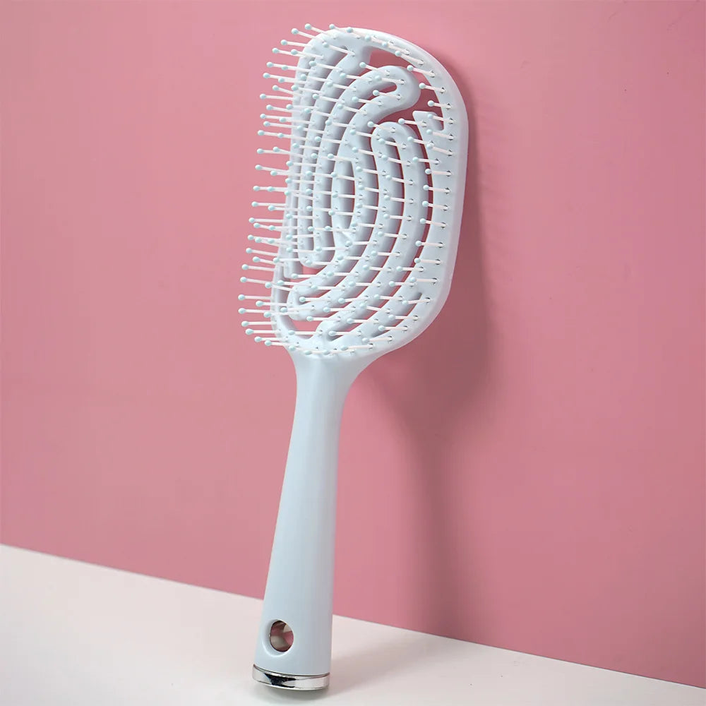 Hollow Out Anti-Static Detangling Hair Brush – Wet & Dry Detangling Hair Brush Oasis Select M35-blue