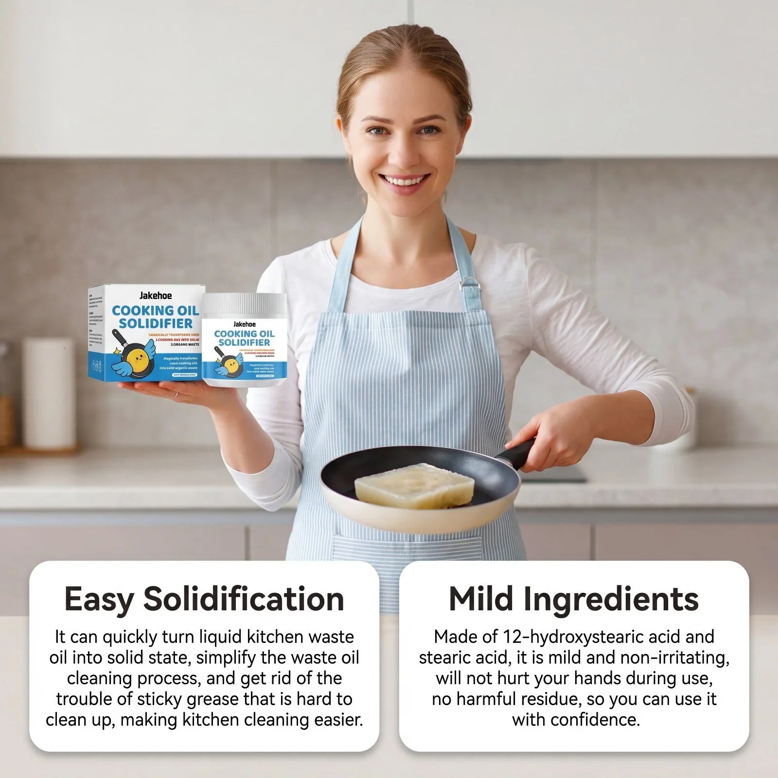 Cooking Oil Solidifier Powder Prevents Clogged Drains Turns Used Fryer Oil Into Solid Disposal For Home Restaurant Eco Cleaning Oasis Select