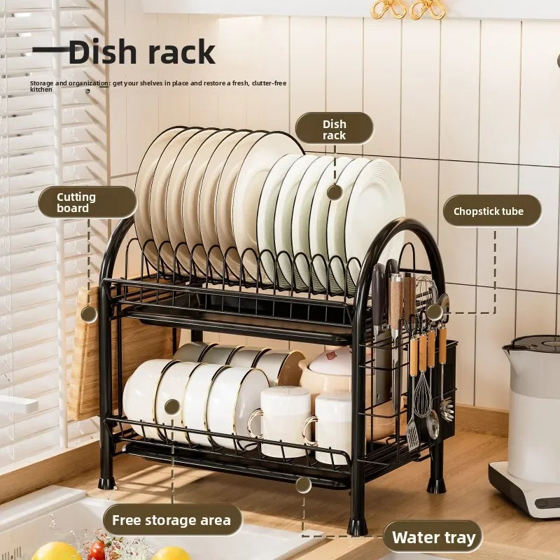 household countertop bowl and plate rack, dish rack, knife rack, chopstick cage integrated storage rack, dish cabinet Oasis Select