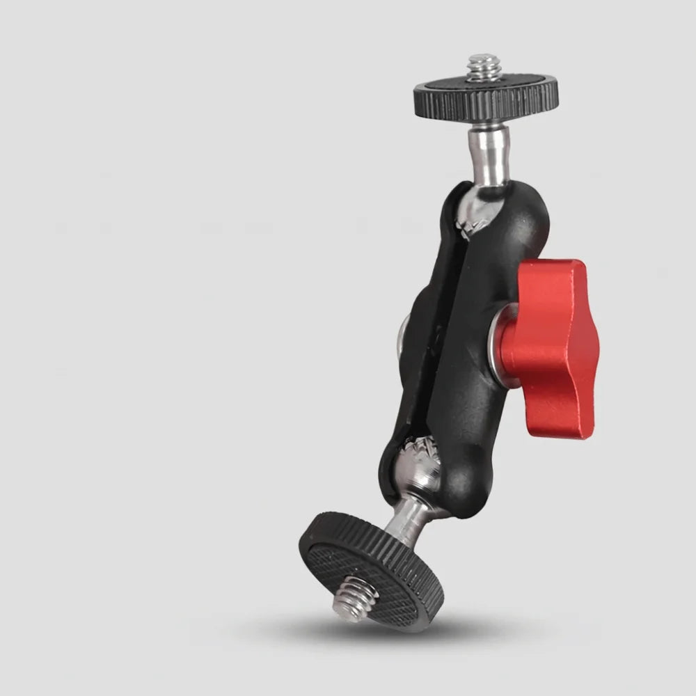 Photography Accessories With Double Ball Head Camera Metal Super Clamp Mount Light Camera Magic Arm Metal Black Camera Mount Mic Oasis Select