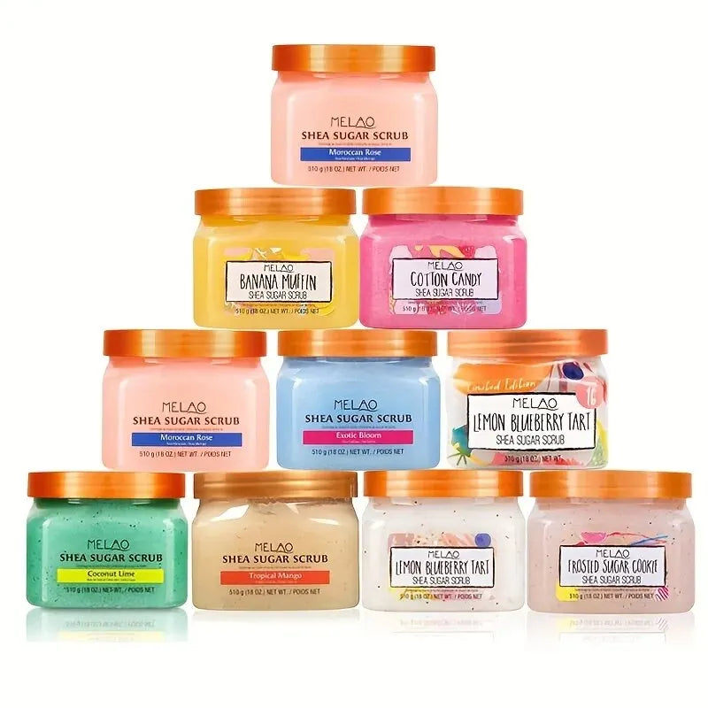 Melao Vegan Sugar Body Scrub – Mango, Shea & Fruit Blend