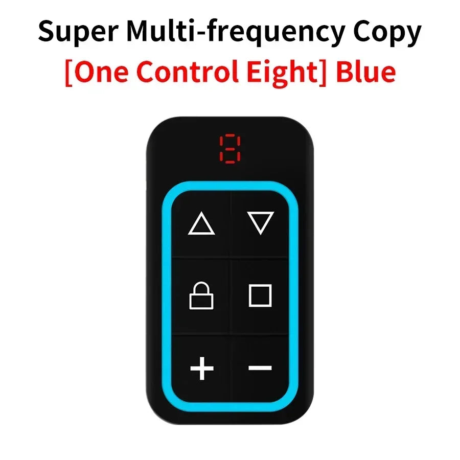 8-Channel 300-915MHz Garage Door Remote Duplicator | 433 868MHz Remote Duplicator Oasis Select 8 Channels Blue