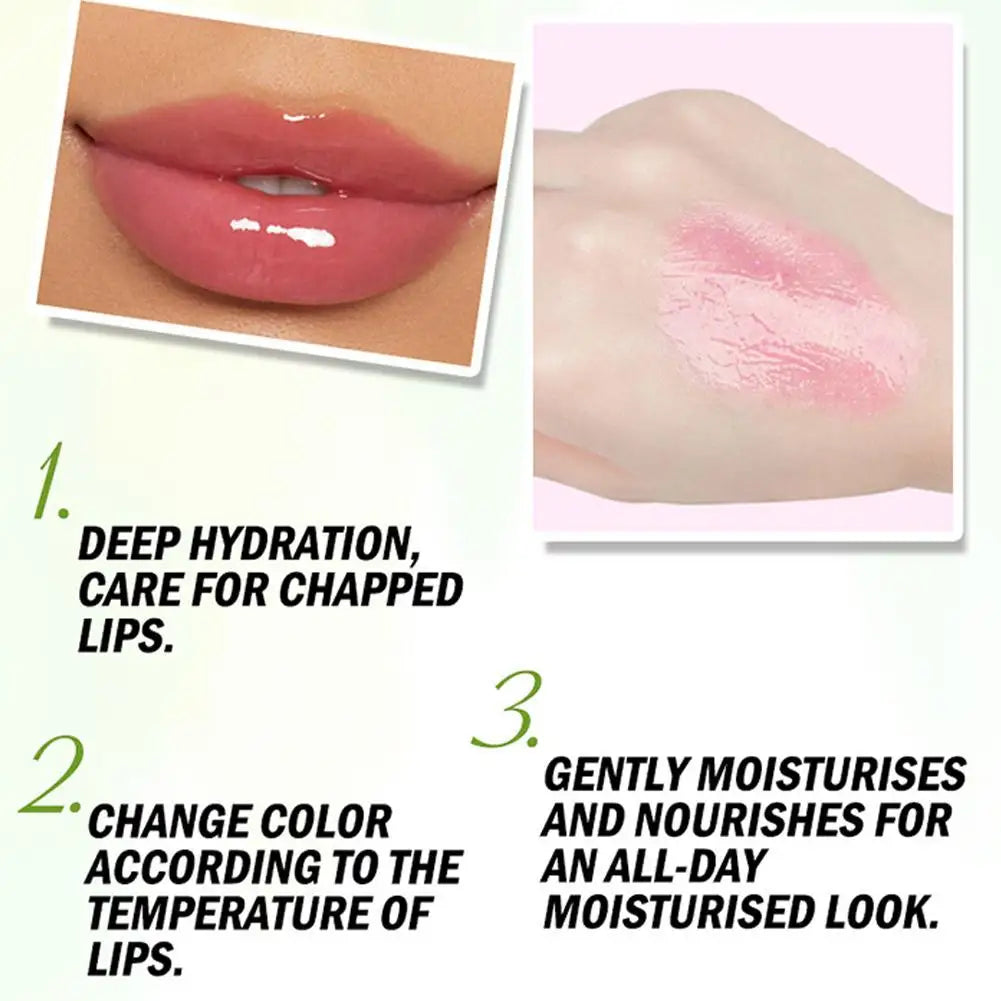 Color Changing Lip Balm Gloss, Long-Lasting Moisturizing Tinted Lip Balm, Peach Nourishing Lipstick for Natural Flush for Women Oasis Select