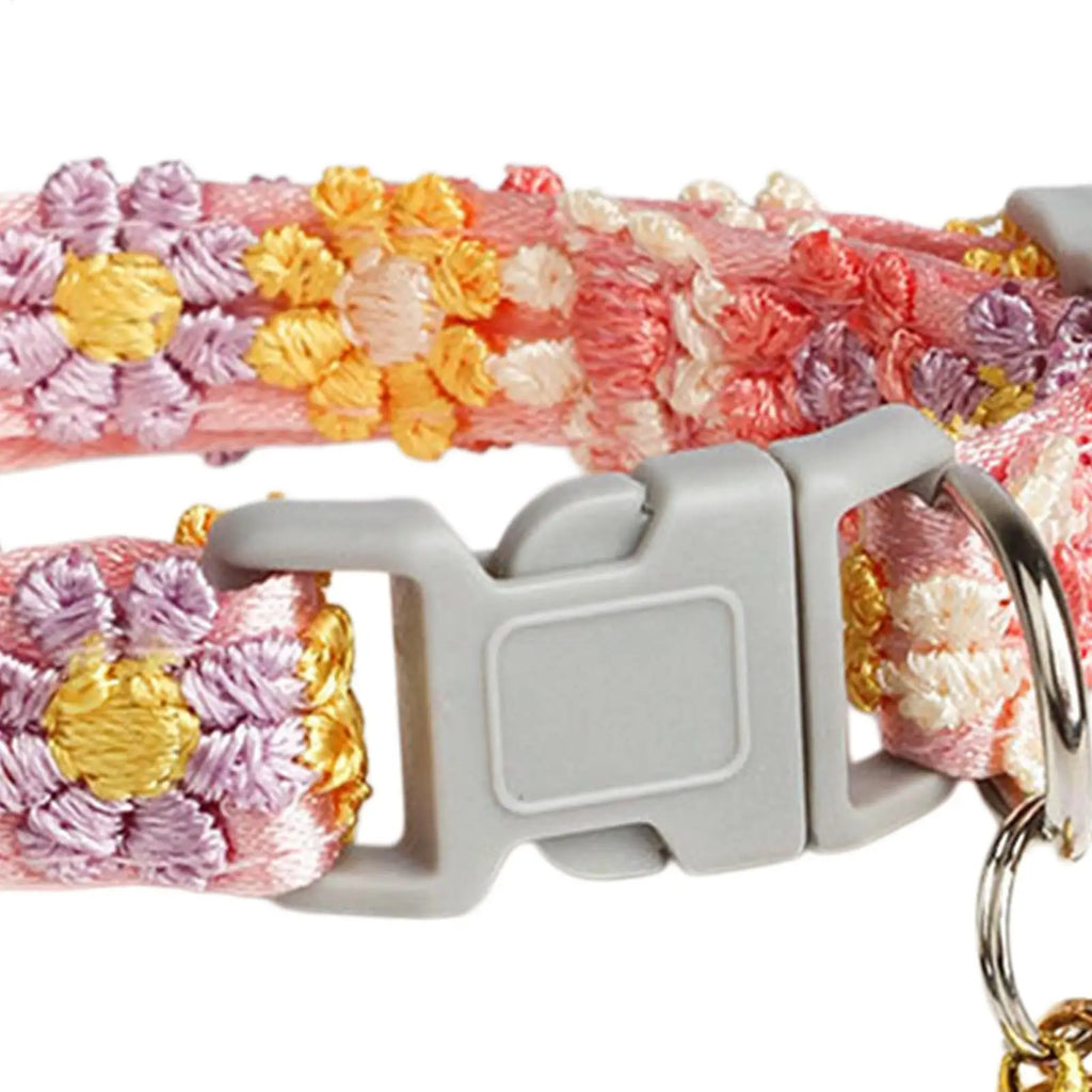 Pet Collar With Bell Colorful Dog Puppy Kitten Collar Adjustable Safety Bell Ring Necklace Cat Collar Anti-lost Pet supplies Oasis Select