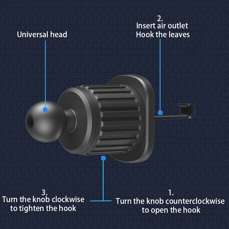 SEAMETAL Car Air Vent Phone Holder | 360° Universal Mount